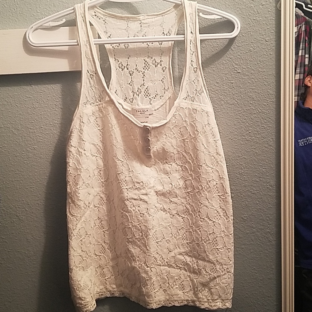 White laced tank
